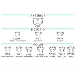 Cleme de diga fara aripioare Hygenic Fiesta Color Coded Matte Finish Wingless Clamps Coltene