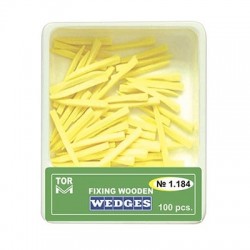 Pene lemn interdentare 100buc fine lungi galbene 1.184