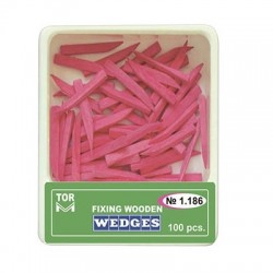 Pene lemn interdentare 100buc medium lungi roz 1.186