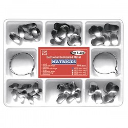 Kit Matrici sectionate tip palodent Ass 100buc+ 2 inele 1.398