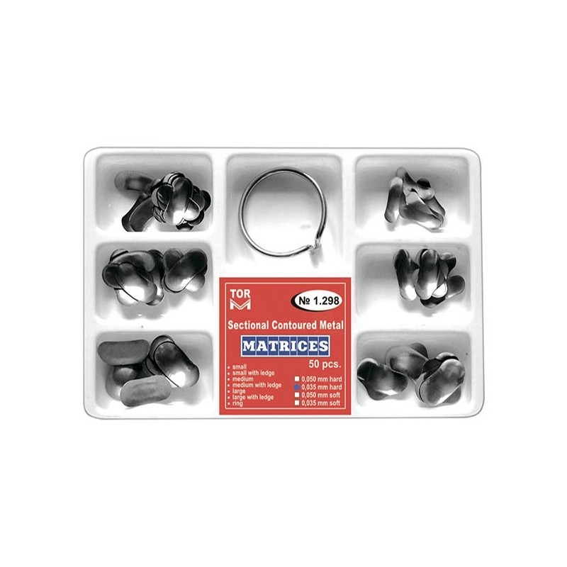 Kit Matrici sectionate tip palodent 3.5mm Ass 50buc+ 1 inel 1.298