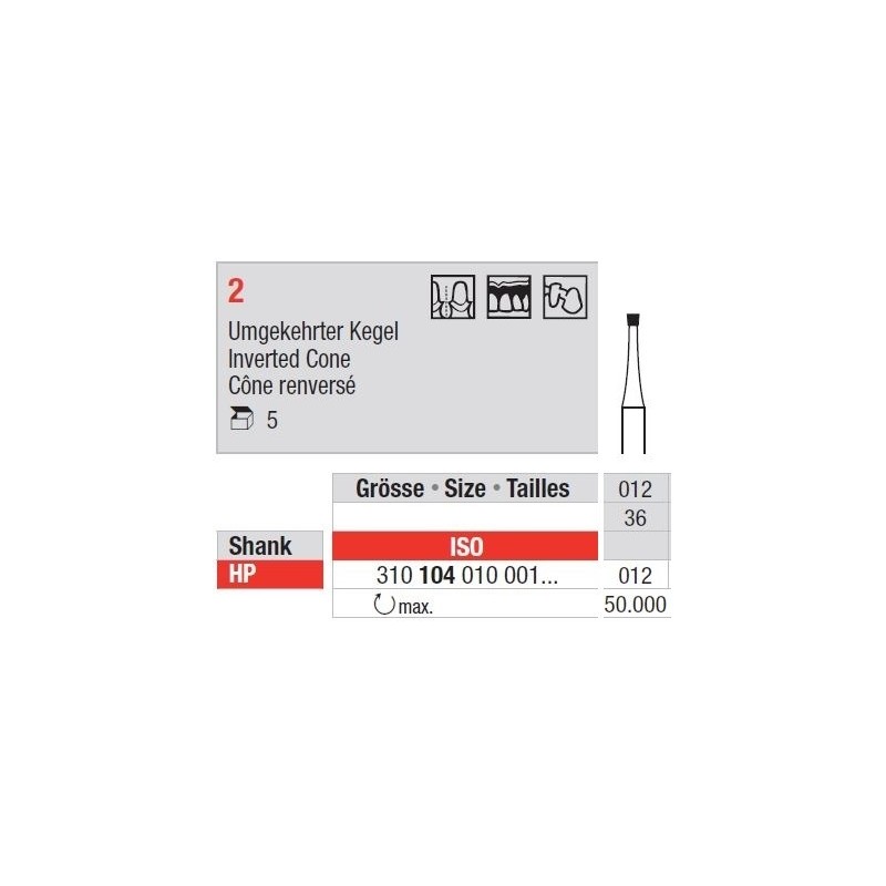 Freze din Otel cu cap con inversat