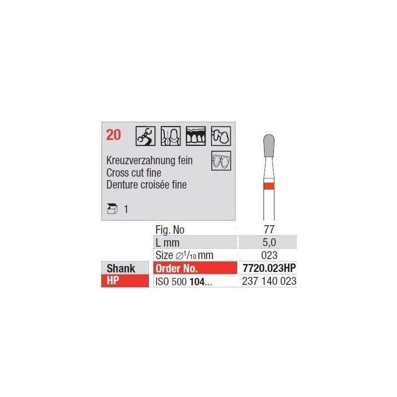 Freze TC Cutter Cross Cut Fine 7020  060HP