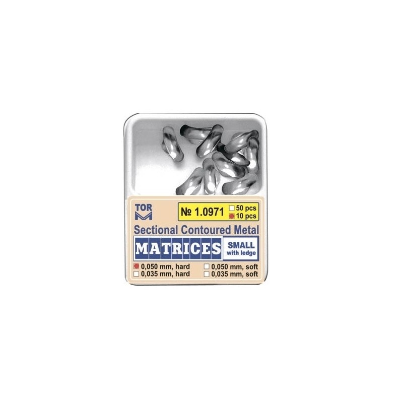 Matrici sectionale conturate 3.5mm Small hard cu bordura 50buc 1.0971-50
