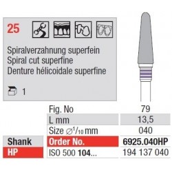Freze TC Cutter Spiral Cut Super Fine 25