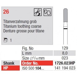Freze TC Cutter Titanium Cut Coarse 26