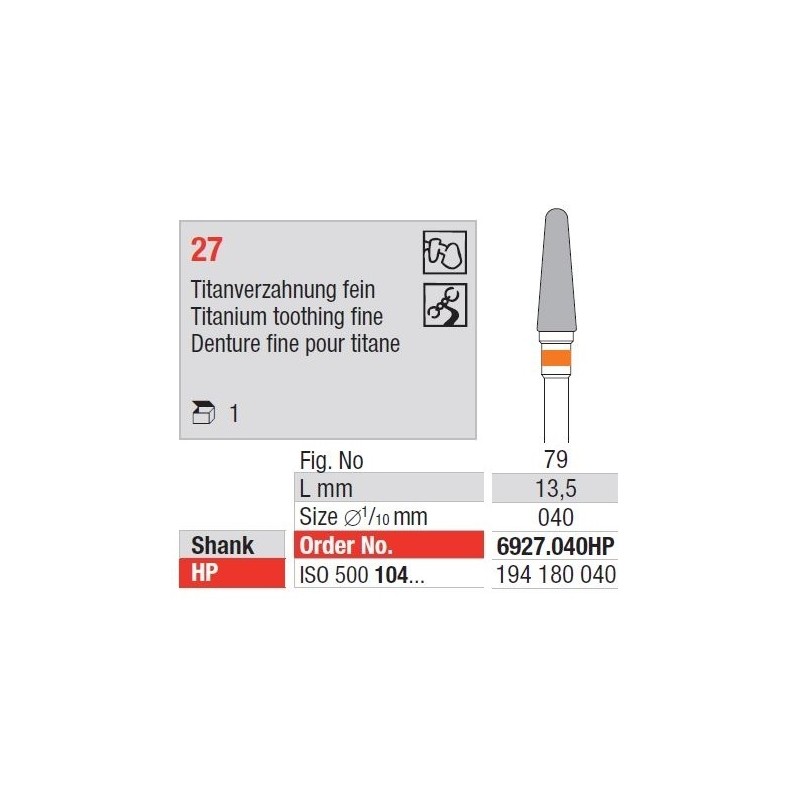 Freze TC Cutter Titanium Cut Fine 27 