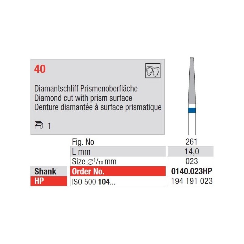 Freze TC Cutter Diamond Cut Prism Surface 140  023HP