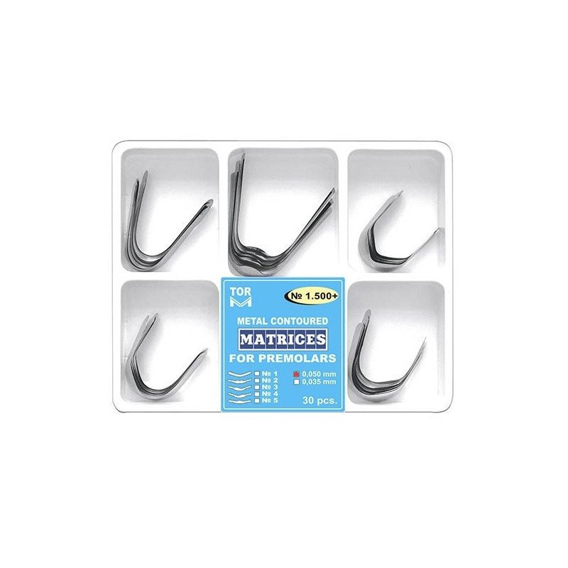 Matrici metal conturate premolar asortate 5mm 30bucati TorVM