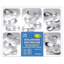 Kit 16 matrici metal conturate cu clema premolar 3.5mm TorVM