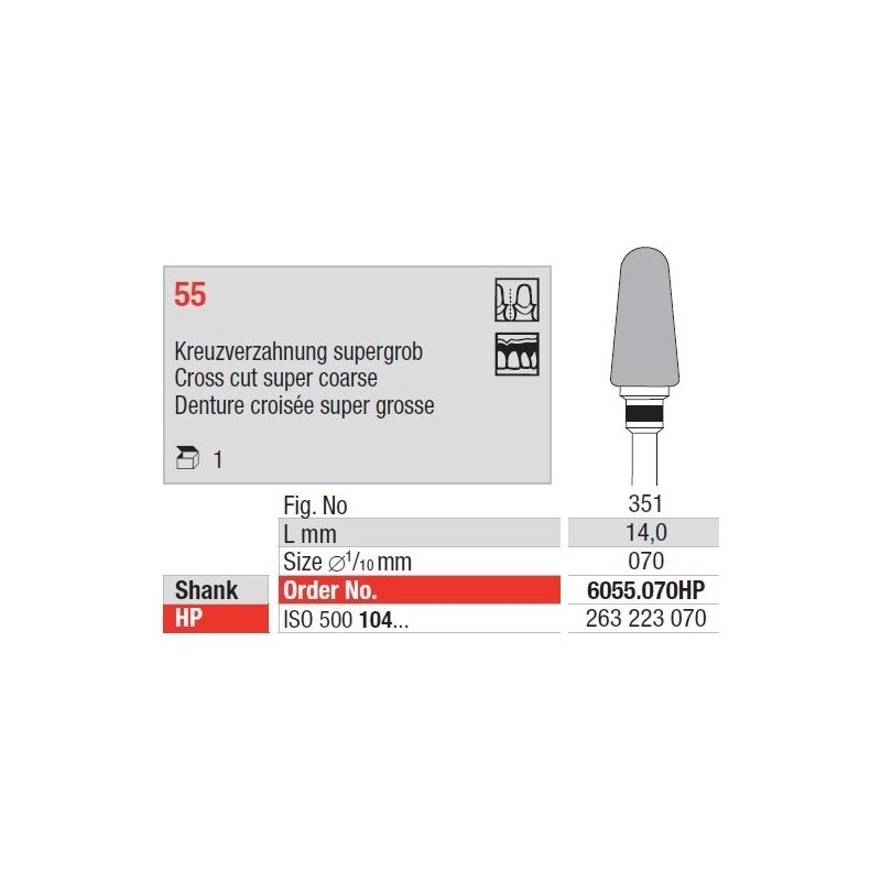 Freze TC Cutter Cross Cut Super Coarse 5455  060HP