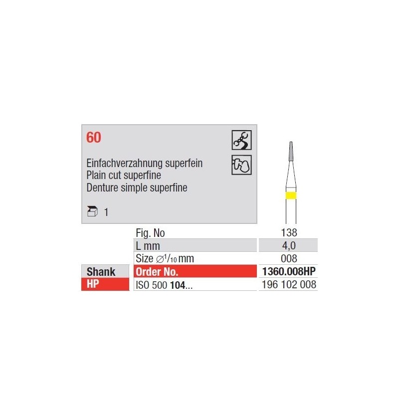 Freze TC Cutter Plain Cut Superfine 160  023HP