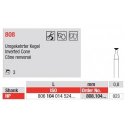 Freze Diamond HP cu Cap Con Inversat 808 - 3 buc. 
