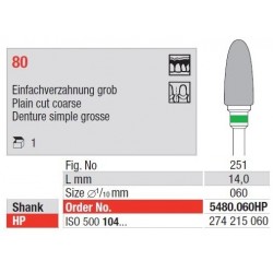 Freze TC Cutter Plain Cut Coarse 5180  060HP
