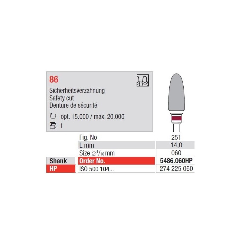 Freze TC Cutter Safety cut 5486  060HP