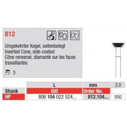 Freze Diamant cu cap Con Inversat, side-coated HP 812 - 3 buc. 