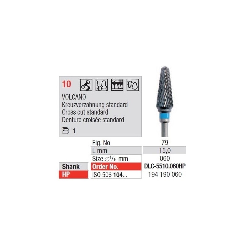 Freze TC Cutter VOLCANO Cross Cut Standard 10