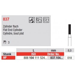 Freze Diamant Cilindru cu Cap Turtit HP 837 - 3 bucati