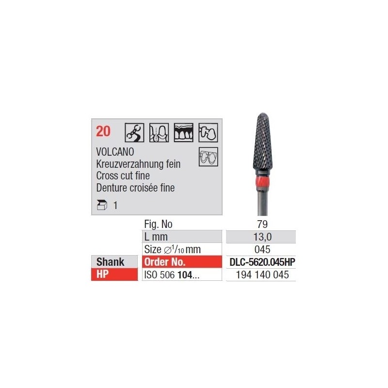 Freze TC Cutter VOLCANO Cross Cut Fine DLC- 0120 023HP
