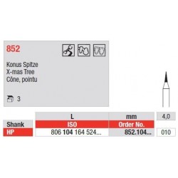 Freze Diamant cu Cap Con Ascutit HP 852 - 3 buc. 