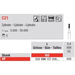 Freze TC Bur HP - cylinder  C21. 104 008