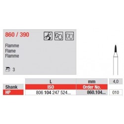 Freze Diamant cu cap Flacara HP 860 / 390 - 3 buc.