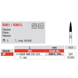 Freze K-Diamant cu cap Flacara HP K861/K861L - 3 buc. 