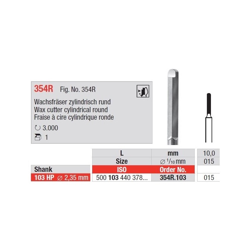 Freze Wax trimmer - HP short  354R  103 015