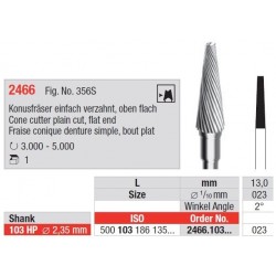 Freze Cone cutter plain cut Flat end - HP short 2466  103 023