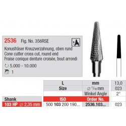 Freze Cone cutter cross cut Round end - HP short 2536  103 023