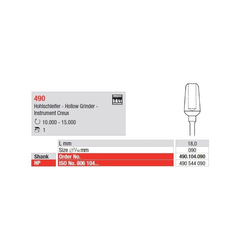 Freza Hollow Diamond Grinder HP 490 - 1 buc. 