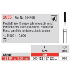 Freze Parallel cutter cross cut Round end - HP short 2635  123 010