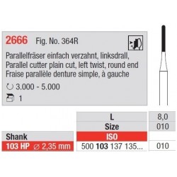 Freze Parallel cutter plain cut Left twist, round end-HPs 2666  103 010