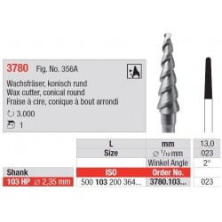 Freze Wax cutter tapered HP short 3780  103 023