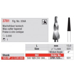 Freze Wax cutter tapered HP short 3781  123 031