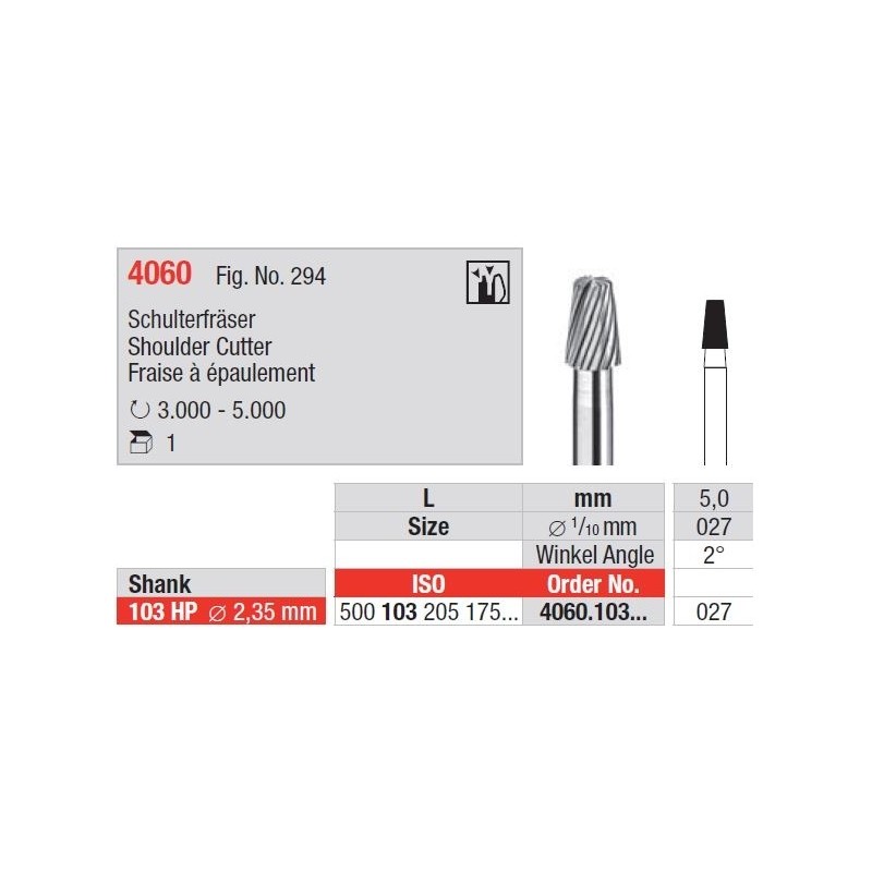 Freze Margin cutter - HP short  4060  103 027