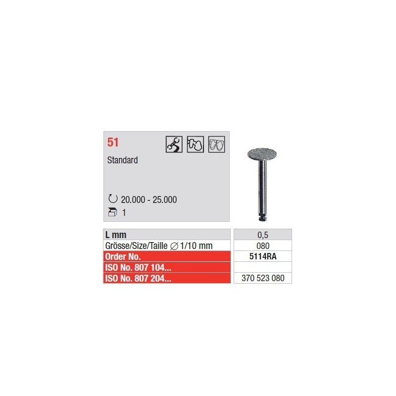 Freza Standard Diamante Sinterizate RA 51 - 1 buc