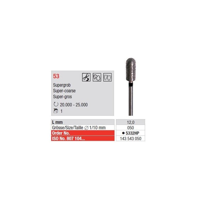 Freza Super-Aspra Diamante Sinterizate HP 53 - 1 buc.