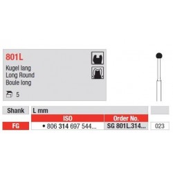 Freze Diamant cu Cap Rotund Lung FG 801L - 5 buc.