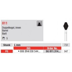 Freze Diamant Cap Barrel FG 811 - 5 buc. 