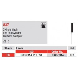 Freze Diamant Cilindru cu Cap Plat FG 837 - 5 buc. 