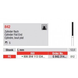 Freze Diamant Cilindru cu Cap Plat FG 842 - 5 buc. 