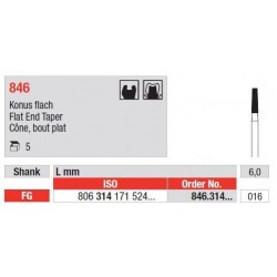 Freze Diamant Con cu Cap Plat FG 846 - 5 buc. 
