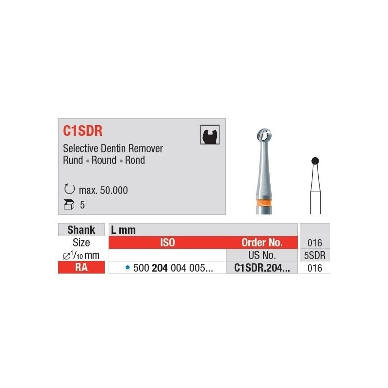 Freze TC Bur - RA round  C1SD R 204 014