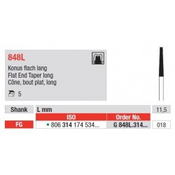 Freze Diamant Con Alungit cu Cap Plat FG 848L - 5 buc. 