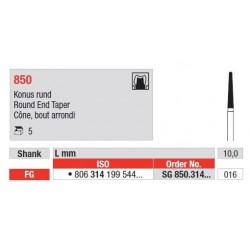 Freze Diamant Con cu Margini Rotunjite FG 850 - 5 buc.