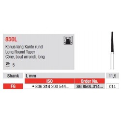 Freze Diamant Con Alungit cu Varf Rotund FG 850L - 5 buc. 