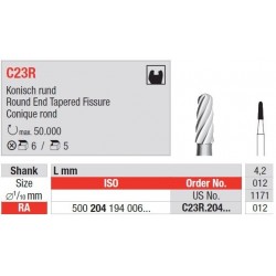 Freze TC Bur RA Round end tapered fissure C23R  204 012