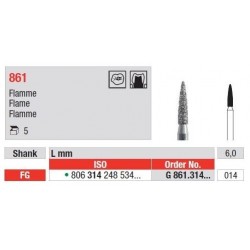 Freze Diamant Cap Flacara FG 861 - 5 buc.