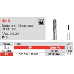 Freze TC Bur FG - cylinder round  H21R  314 008